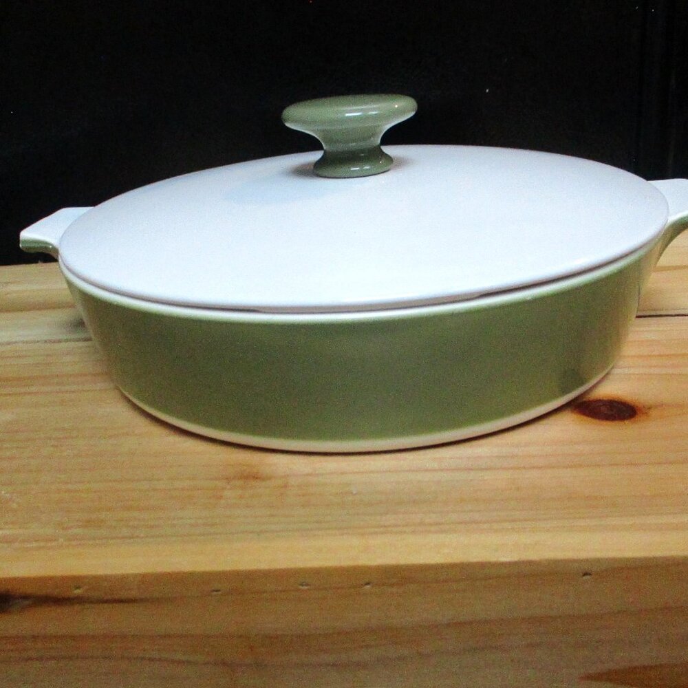 Vintage 1960s Corning Ware Avocado Green With White Lid 1 Quart Casserole new